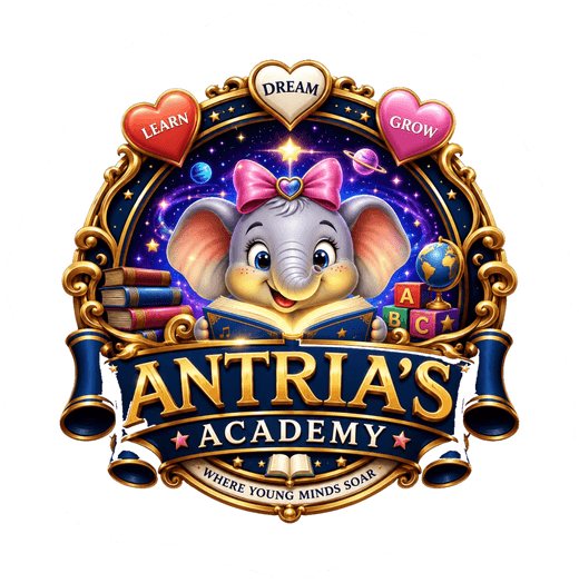 Antria's Academy Logo die-cut sticker