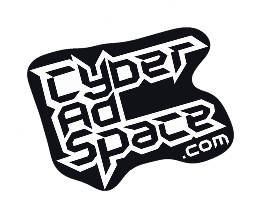 Cyber Ad Space Logo die-cut sticker