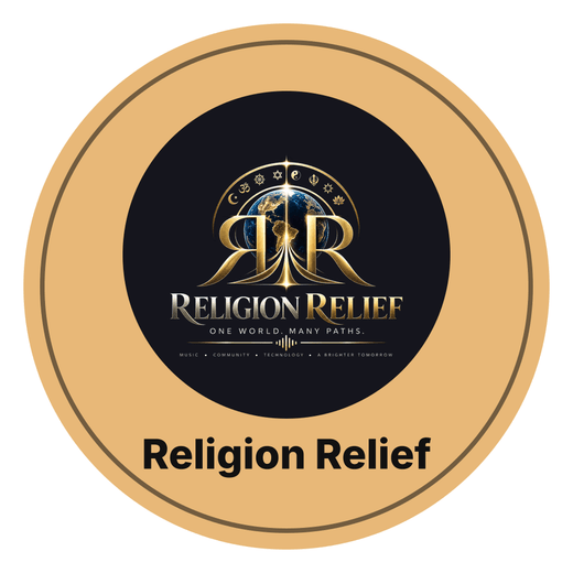 Religion Relief Round badge sticker