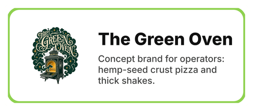 The Green Oven Name label sticker